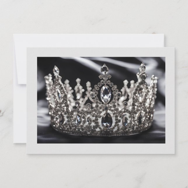 Pageant Crown Flat Note Card (Front)
