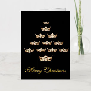 Pageant Crown Folded Foil Holiday Card