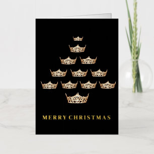 Pageant Crown Folded Foil Holiday Card