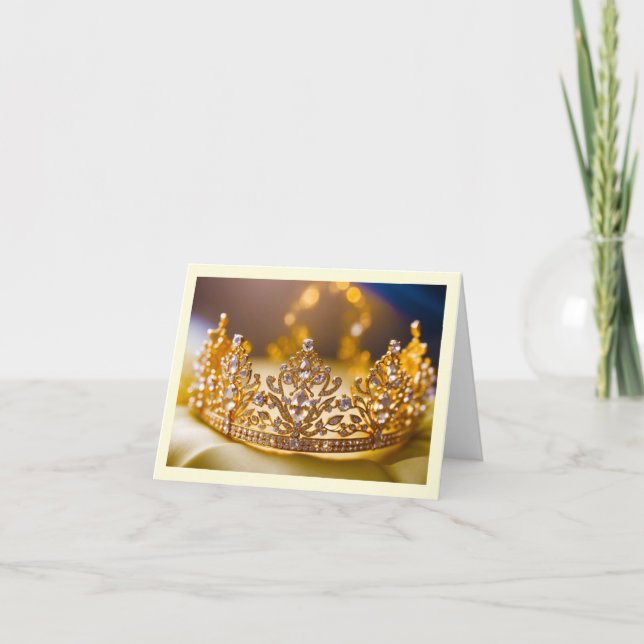 Pageant Crown Folded Note Card (Front)