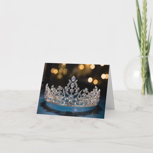 Pageant Crown Folded Note Card (Front)