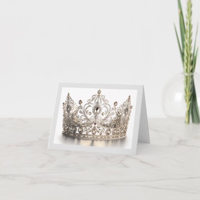 Pageant Crown Folded Note Card (Front)