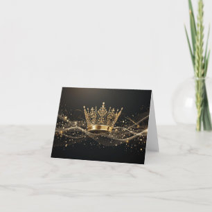 Pageant Crown Folded Note Card