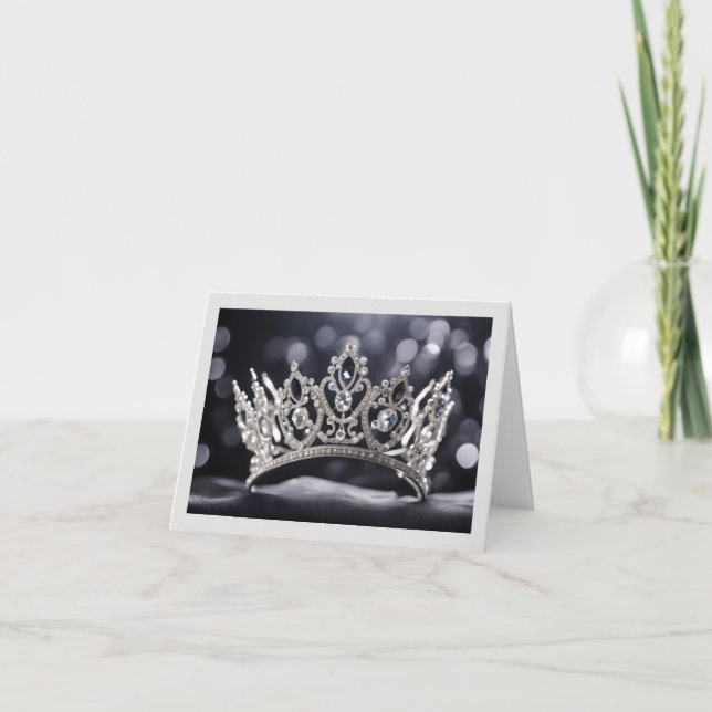 Pageant Crown Folded Note Card (Front)