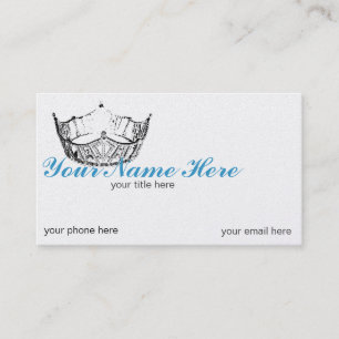 Pageant Crown Litho Customize Business Cards