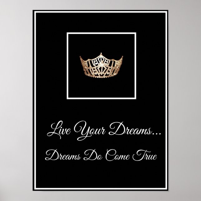 Pageant Crown Live Your Dreams Poster (Devant)