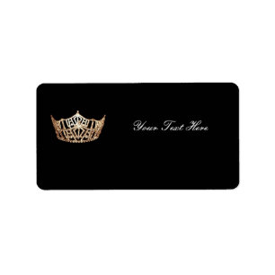 Pageant Crown Mailing Address Label