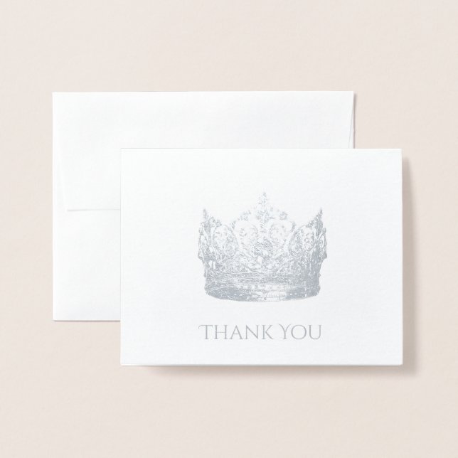 Pageant Crown Thank You Card (Front With Envelope)