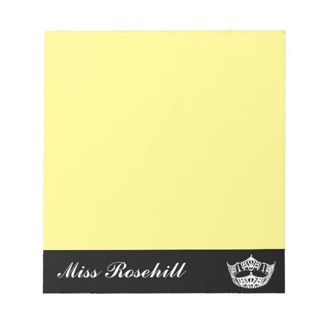 Pageant Crown & Titre Bloc-notes (Devant)