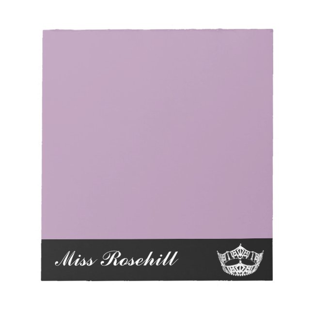 Pageant Crown & Titre Bloc-notes (Devant)