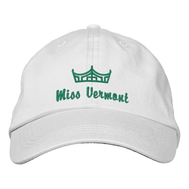 Pageant Custom Embroidered Baseball Cap USA (Front)