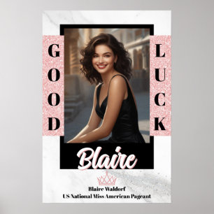 Pageant Door Poster Marble Rose Gold Glam