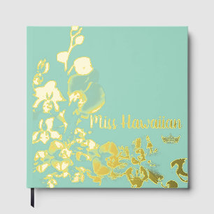 Pageant Foil Orchids Crown Scrapbook  Guest Book