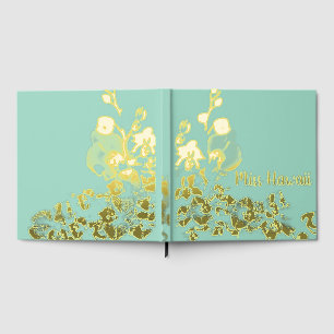 Pageant Foil Orchids Scrapbook  Guest Book