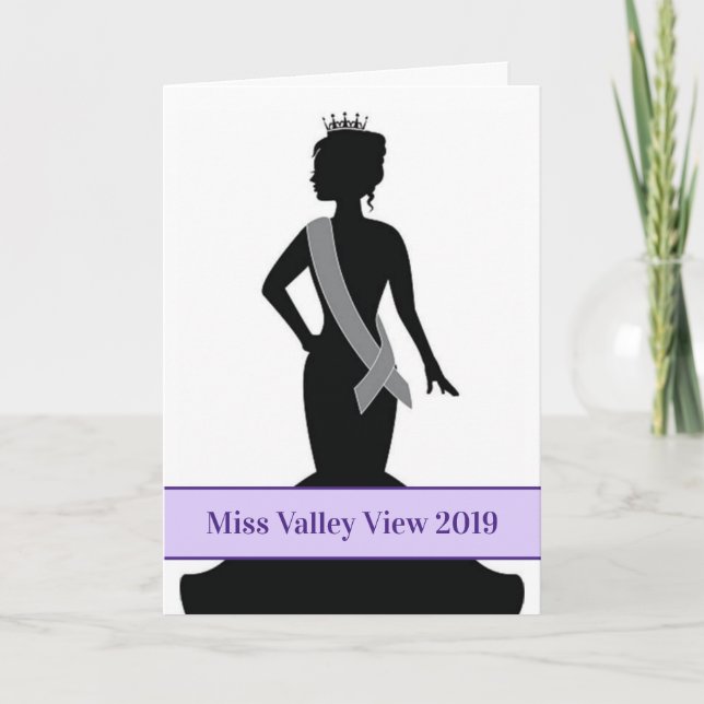 Pageant Greeting Card-Custom Announcement (Front)