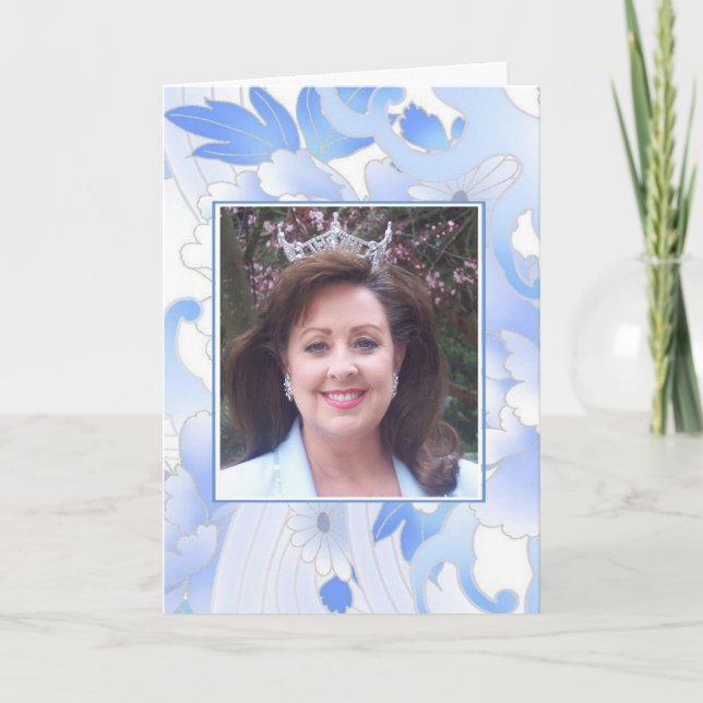 Pageant Greeting Card-Peonies Custom Faire-part (Devant)