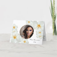 Pageant Grey Card-Plumeria Faire-part personnalisé