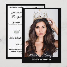 Pageant Photo Autograph Card Border Template