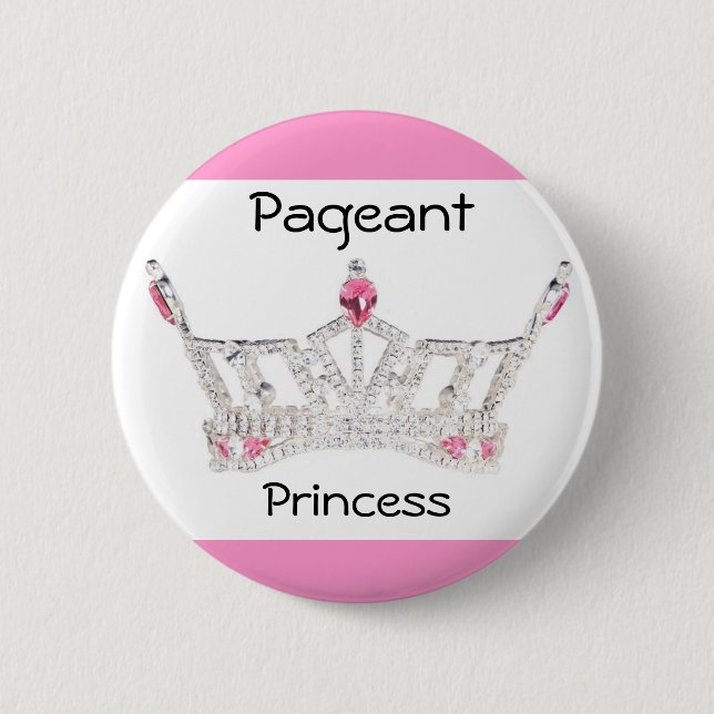 PAGEANT PRINCESS Button / Pin - Customized (Front)
