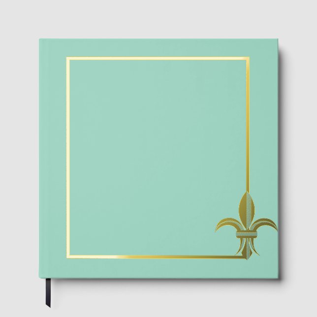 Pageant Real Foil Fleur de Lis Scrapbook Guest Book (Front)