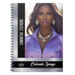 Pageant Rehearsal Notebook Black and Silver Shine
