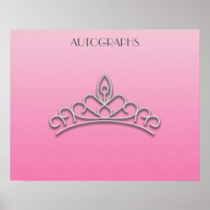 Pageant rose et argent Tiara Autograph Poster