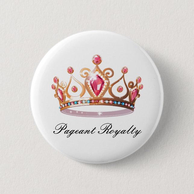 Pageant Royalty Button Pin (Front)