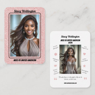 Pageant Trading Cards Card for Pageant Delegates