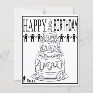 pages de coloriage de gâteau d'anniversaire
