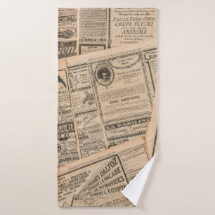 Pages de journaux avec publicité antique. Vintage 