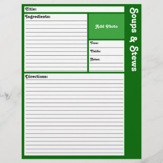 Pages de recette liées (vert foncé)
