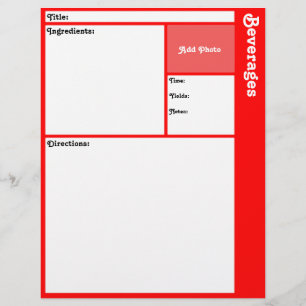 Pages de recette (rouge)