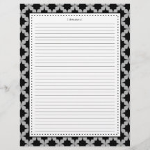 Pages de recette supplémentaires Black Retro Star