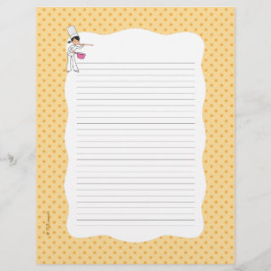 Pages de recettes avec dossier décoratif