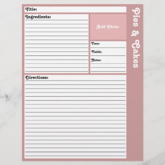 Pages de recettes liées (Mauve)
