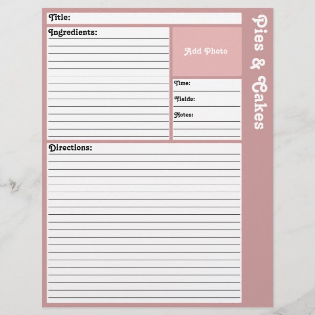 Pages de recettes liées (Mauve) (Devant)