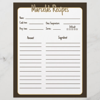Pages de recettes mexicaines florales minimalistes