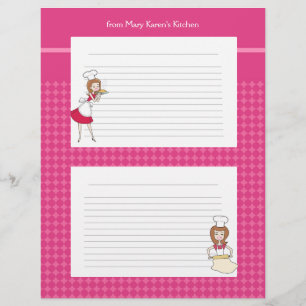 Pages de recettes personnalisées mignonnes