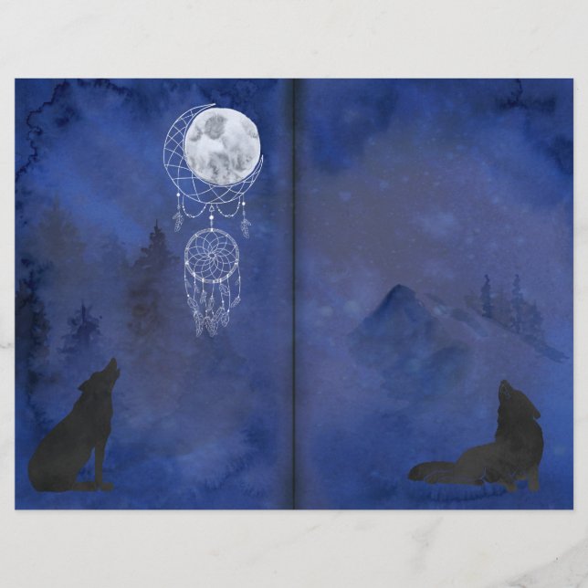 Pages du carnet de pages des loups Mystic Moon (Devant)