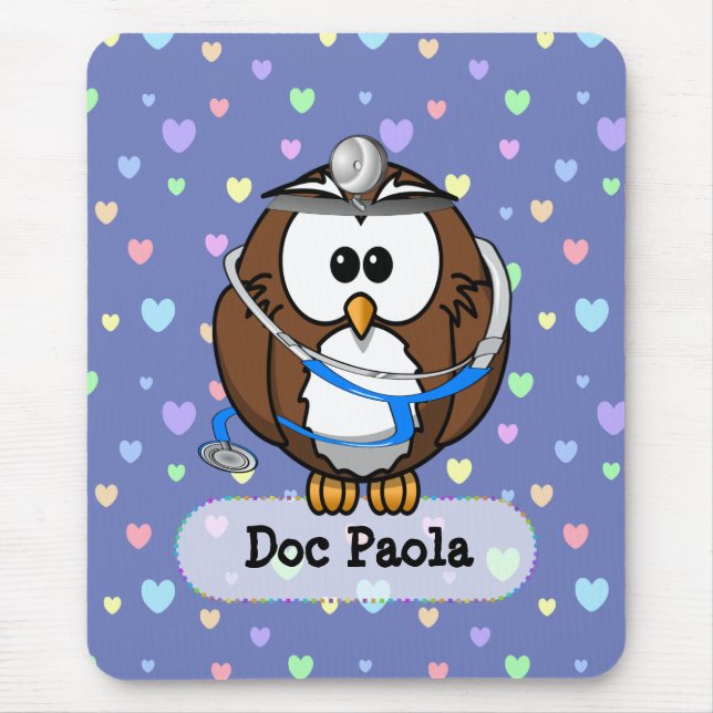 paging doc owl mouse pad (Front)
