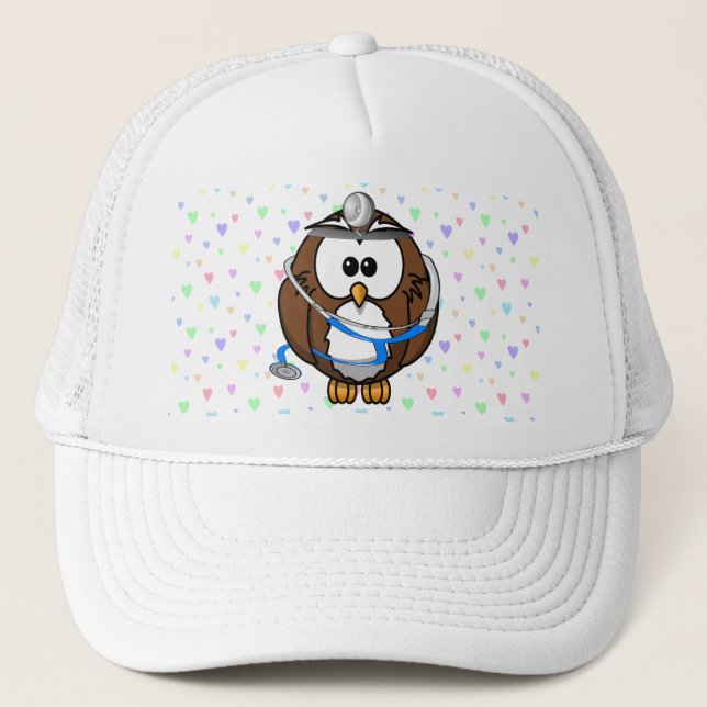 paging Doc Owl Trucker Hat (Front)