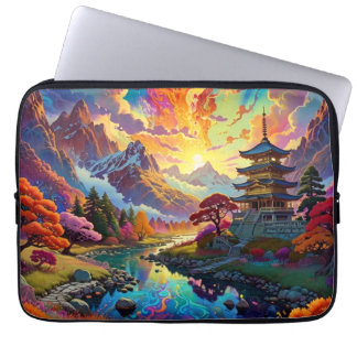 Pagoda and Coloured Landscape  Electronics Bag