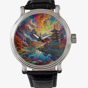 Pagoda and Coloured Landscape  eWatch Watch