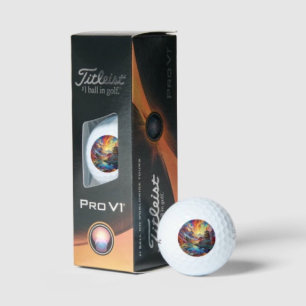 Pagoda and Coloured Landscape  Golf Balls