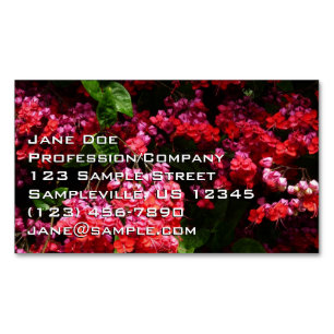 Pagoda Flowers Magnetic Business Card