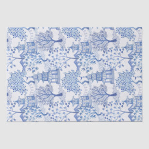 pagoda forest in blue tissue paper