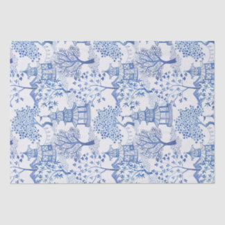 pagoda forest in blue tissue paper