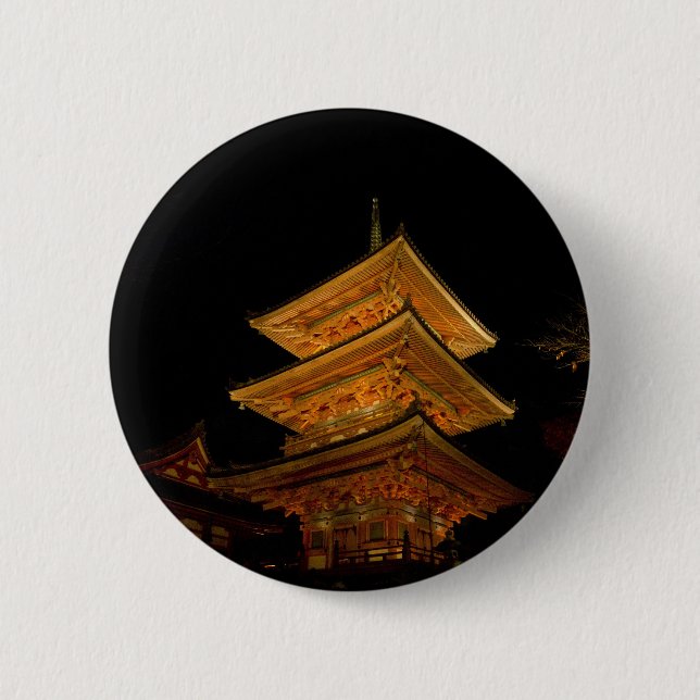 Pagoda Japan Kyoto 2 Inch Round Button (Front)