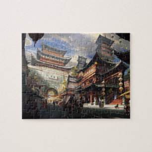 pagode asiatique puzzle de rue