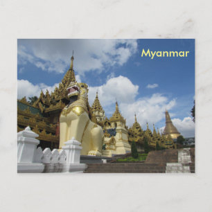 Pagode Shwedagon, Yangon, Myanmar Carte postale